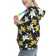 thumbnail image 2 of Disketp Lilies Flowers Womens Casual Hoodies Crew Neck Long Sleeve Sweatshirts Pullover Tops-Small, 2 of 7