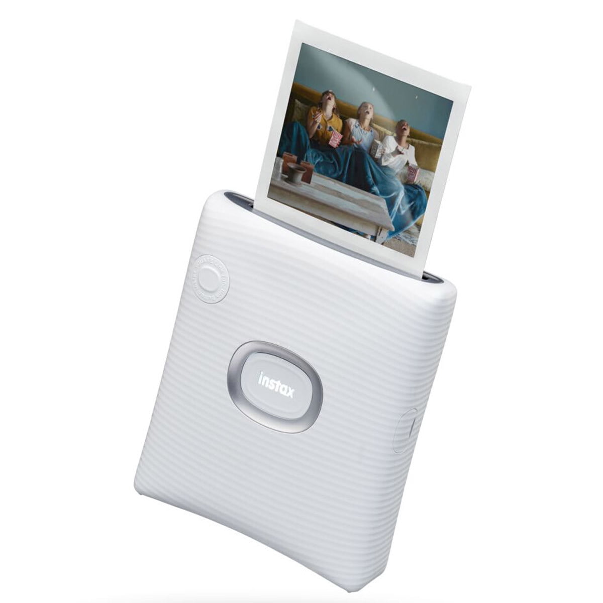Fujifilm Instax Square Link Wireless Smartphone Printer, Ash White, Bundle with SQUARE Instant Color Film Twin Pack and Cleaning Cloth