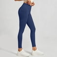 thumbnail image 4 of MXUIKV Leggings Pants with Pockets for Women Tight Fitted Stretchy High Waist Yoga Workout Trousers(3X-Large,Navy), 4 of 6