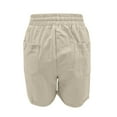 thumbnail image 4 of GZWYHT Running Shorts Shorts for Women Women's Summer Cotton And Linen Pocket Casual Shorts Lounge Pants Women Cotton Shorts Beige XXL, 4 of 7