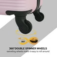 thumbnail image 2 of Travelhouse 3-Piece Hardside Luggage Set - Lightweight Spinner Suitcase with TSA Lock (20in/24in/28in),Pink, 2 of 7