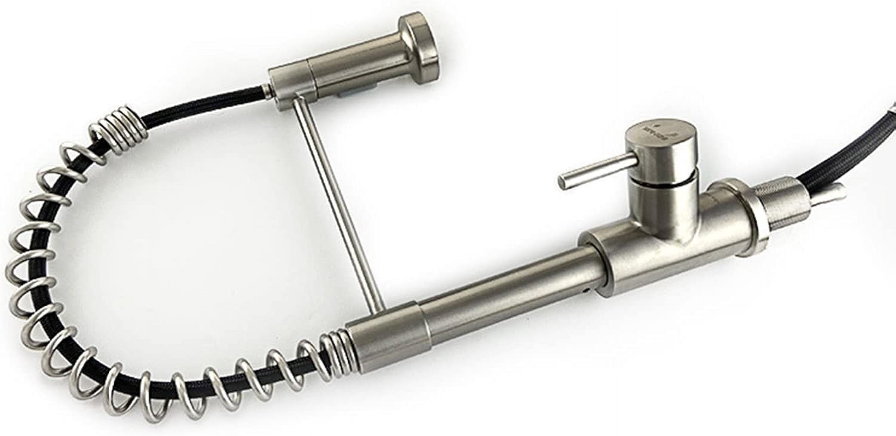 Kitchen Faucet with Pull Down Sprayer Stainless Steel Brushed Nickel Pull Out Kitchen Faucets Commercial Spring Kitchen Sink Faucet Deck Mounted Modern Sink Tap with Standard Fittings