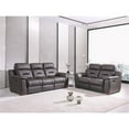 thumbnail image 2 of Titan Furnishings Modern Leather Upholstered Sofa & Loveseat Set in Brown, 2 of 18