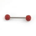 thumbnail image 4 of Tongue Barbell with Acrylic Textured Designed Balls 14ga 5/8 inches -15mm, 4 of 9