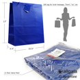 thumbnail image 2 of Allgala 12PK Value Premium Solid Color Paper Gift Bags (13"LG-Dark Blue-GP50062), 2 of 2