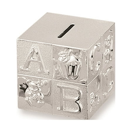 - Silver-Plated Baby Block Bank Designer Jewelry by Sweet Pea