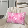 thumbnail image 5 of Honeii Breast Cancer Awareness (3) Decorative Throw Pillow Case - Elevate Your Couch, Sofa, or Bed with Stylish Home Decor, Perfect Gift Idea-14"x20", 5 of 6