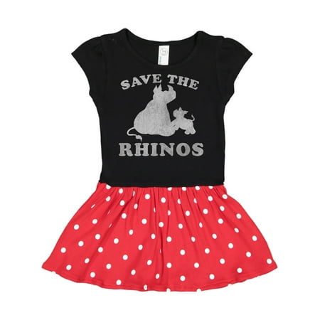 

Inktastic Save the Rhinos with Cute Rhinos Gift Toddler Girl Dress