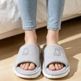 thumbnail image 6 of CHICVOMEY Slippers for Women Cozy Soft Lightweight Slip-On House Slippers Linen Cotton House Shoes with Memory Foam for Bedroom Indoor Slippers, 6 of 9