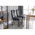 thumbnail image 4 of Dining Chair Tufted Armless Chair Upholstered Accent Chair, Set of 6 (Grey), 4 of 10