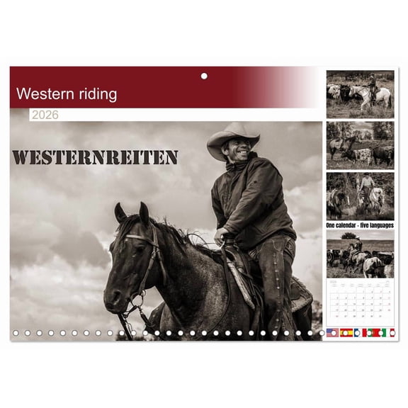 Western riding (Monthly Wall Calendar 2026 16.5 x 23.4 (open)), CALVENDO 14 Month Calendar