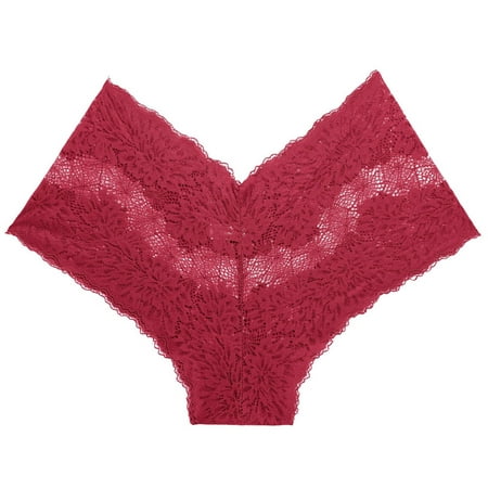 

XINSHIDE Womens Lace Panty Red G Strings Briefs 1-Pack Sexy Lingerie Panty