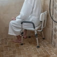 thumbnail image 3 of Flash Furniture HERCULES Series 300 Lb. Capacity, Adjustable White Bath & Shower Chair with Depth Adjustable Back, 3 of 17