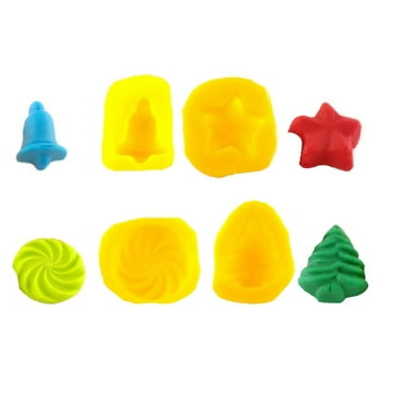 EDELAINE'S Christmas Set 4 Cavity Silicone Molds for Cream Cheese Mints , Chocolate