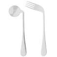 thumbnail image 1 of GAXIRE 1 juego práctico de tenedor y cuchara curva para discapacitados, tenedor y cuchara auxiliar, vajilla de fácil uso, ayuda para la alimentación de alimentos., 1 of 5
