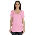 thumbnail image 1 of Inkmeso T-shirt Basique Col en U Été Manches Courtes Coton Uni Femmes, 1 of 7