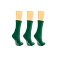 thumbnail image 2 of Personal Touch Top of the Line Hospital Non Skid Slipper Socks, Ladies or Men's Colors, 3 Pairs (Green, X-Large Ankle), 2 of 2