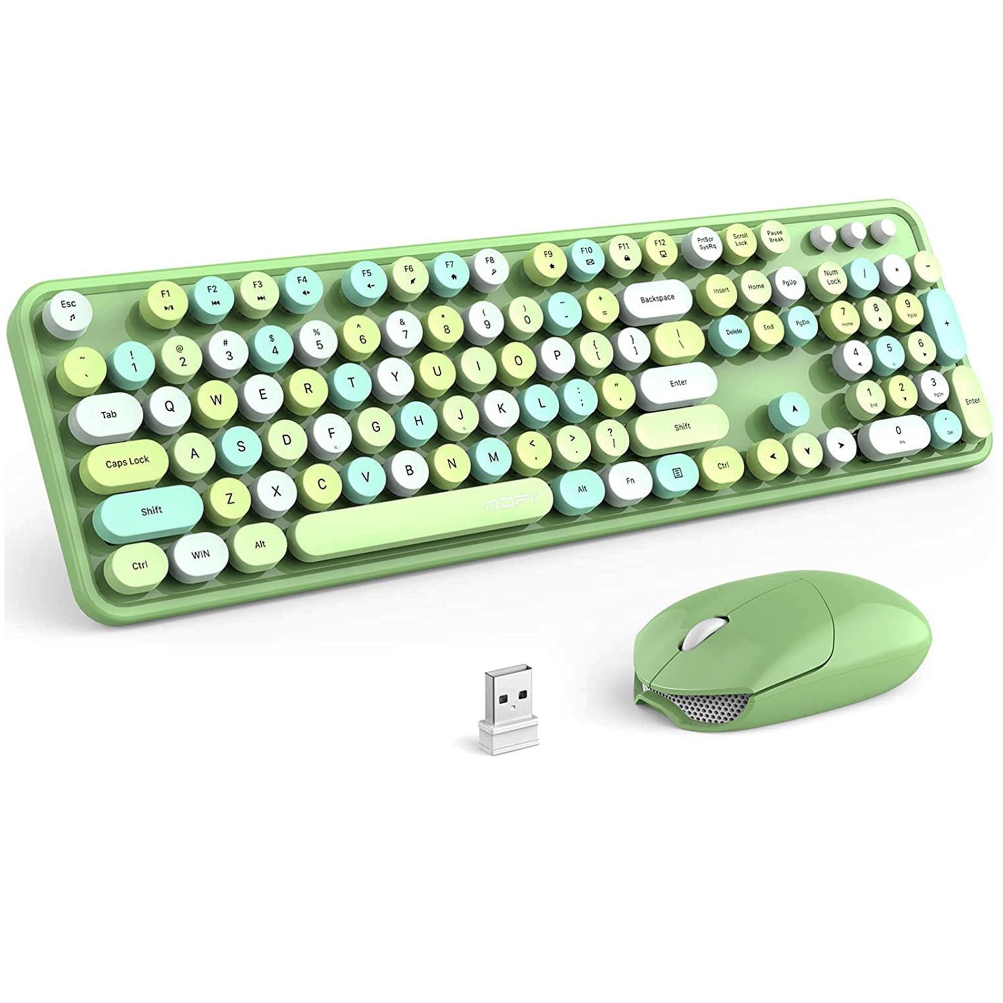 MOFII 2.4GHz Wireless Keyboard and Mouse Combo Aesthetic Cute Keyboard