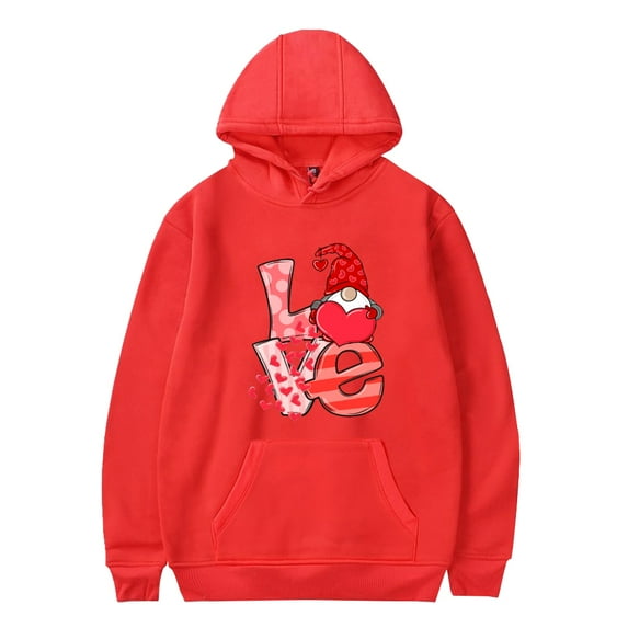 FUNIER Mens Christmas Hoodie Sweatshirt Christmas Love Printed Cotton up to Size 5XL Hooded