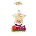 thumbnail image 4 of Elk Candelabro navideño de alce y Papá Noel, candelabro con forma de estrella y copo de nieve para Navidad, decoración de mesa para fiesta de boda, portavelas de regalo, 4 of 5