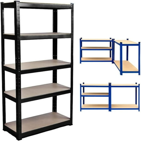 

Boltless Racking Shelving Units Shelves for Garage Shed Industrial Warehouse Metal Display Practical Unit 5 Tier (330lb Per ) 1653lb Capacity 59 x 28 x 12 Blue