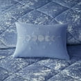 thumbnail image 6 of King/Cal King Blue Velvet Comforter Set with Diamond Quilting, Includes Comforter, 2 Shams & Decorative Pillow, Hypoallergenic, 6 of 15