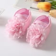 thumbnail image 2 of 2pcs/Set Newborn Baby Girl Princess Mary Jane Shoes Toddler Infant Wedding Dress Flat Shoes with Free Headband, 2 of 7
