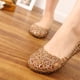 thumbnail image 4 of Minnieouse Zapatos de gelatina para mujer con estilo mezclado - Sandalias planas transpirables y fáciles de usar para zapatos casuales para el Calzado dorado 39.1, 4 of 6