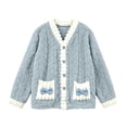 thumbnail image 6 of Womens Plush Thicken Pajamas 2PC Set Fluffy Soft Winter LoungewearWarm Sleepwear with Pockets, Long Sleev, 6 of 8