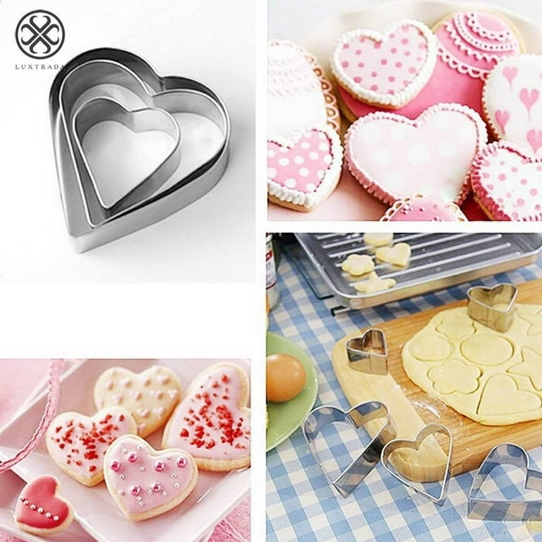 Visland Cookie Cutters Shapes Baking Set,Flower Heart Star Shape Biscuit  Plastic Molds Cutters for Kitchen Baking Halloween Christmas Small Cookie  Cutters 