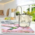 thumbnail image 5 of Dish Drying Mat Hummingbird and Flowers Absorbent Dry Mats for Dishes Draining Pad for Kitchen Countertop 18" x 24", 5 of 7