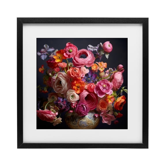 Stupell Industries Harmonious Composition of Florals Black Framed Print Under Glass, design by Lazar Studio