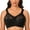 Black, variant on Women's Plus Size Minimizer Sleep Unlined Full Coverage Lace Wirefree Bra 46DD