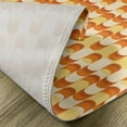 thumbnail image 5 of Ambesonne Retro Place Mats Set of 4, Wavy Pattern Half Moon, Standard Size, Orange Yellow Dust, 5 of 6
