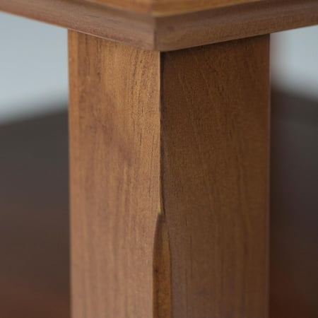 Simpli Home - Acadian Square Solid Wood End Table - Tobacco Brown