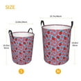 thumbnail image 4 of KLL Strawberries Waterproof Foldable Laundry Hamper Bucket with Handles for Storage Bin,Kids Room,Home Organizer (Small ), 4 of 7