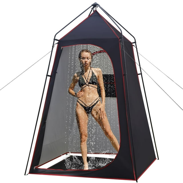 Carpa de ducha para acampar con forma de unicornio, 192 x 192 x 220 cm, impermeable