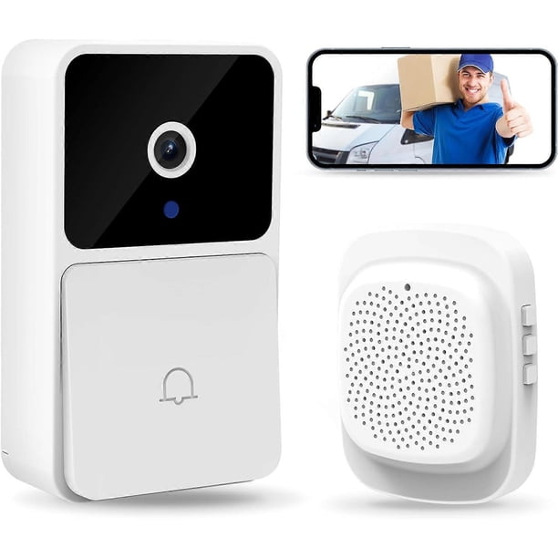 Wireless Doorbell, Video Doorbell Wireless - Remote Intelligent Visual Home Intercom HD 1080P Night Vision WiFi Rechargeable