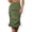 Green, variant on Unir Women Multi Pocket Cargo Midi Skirt High Waist Side Drawstring Ruched Twill Casual Street Bottom 1PC XS-S-M-L-XL Plus Size Friendly