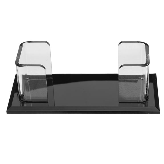 LOLIPPYY Clear Acrylic Business Card Holder Stand Vertical Display for Office Desk