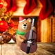 thumbnail image 4 of Figuras navideñas en miniatura, miniadorno de Papá Noel, micropaisaje navideño Oso café, 4 of 7