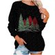 thumbnail image 1 of Sudaderas de Cuello Redondo de Navidad Para Mujer Suéter Con Estampado de Navidad Blusa Suelta Tops Sin Capucha Odeerbi ODB203098, 1 of 7