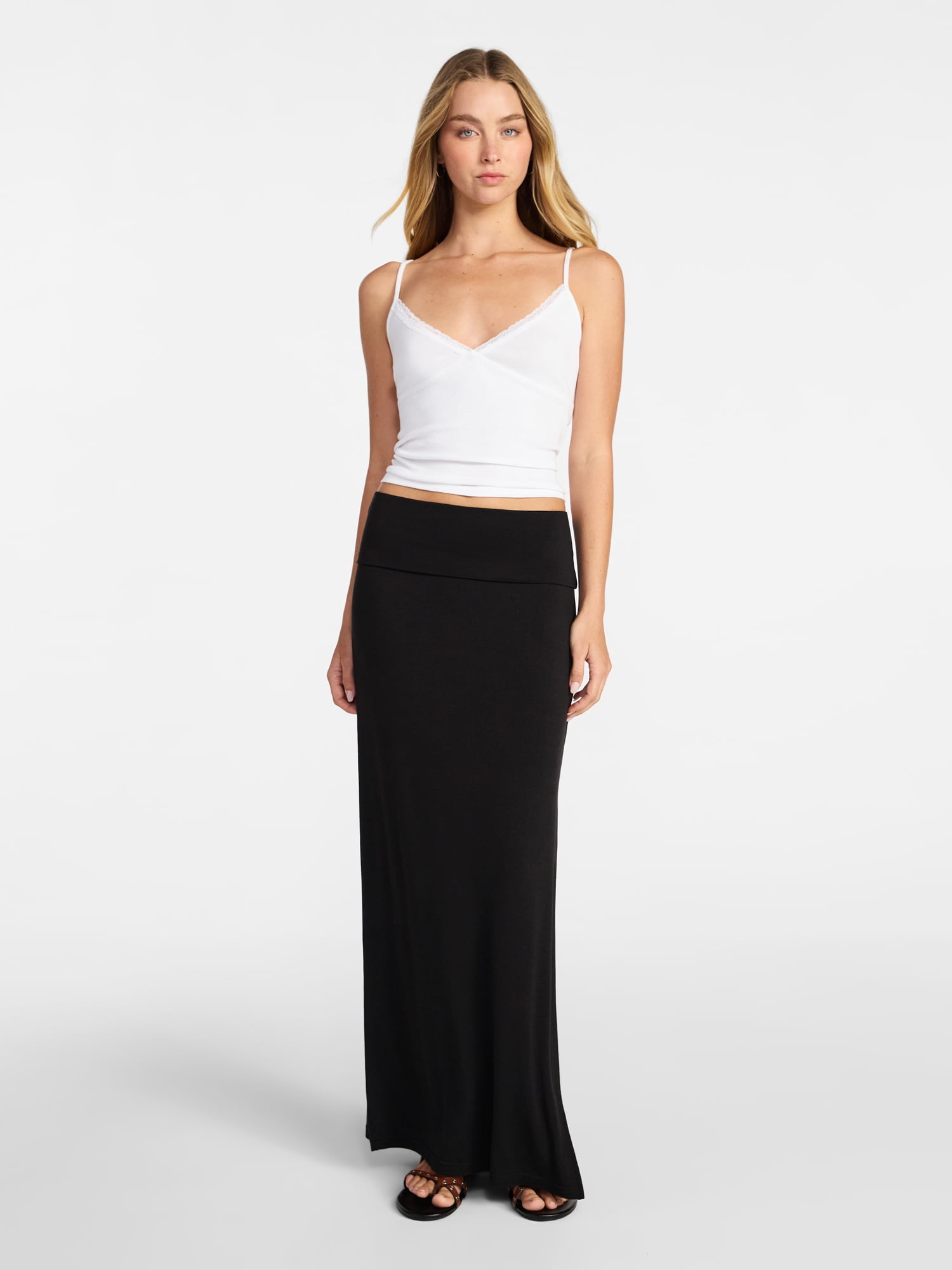 No Boundaries Foldover Maxi Skirt, Women's & Women's Plus XXS-4X