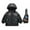 Black, variant on Odeerbi 2025 Autumn Winter Baby Boys Girls With Guitar Satchel Windproof Rainproof Hooded Down Jacket