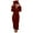 #0119-Wine, variant on Pincandy Fleece Jumpsuits for Women Full Body Zipper Jumpsuit Onesies Pajamas Sherpa Fuzzy Cute Hooded Jumpsuits