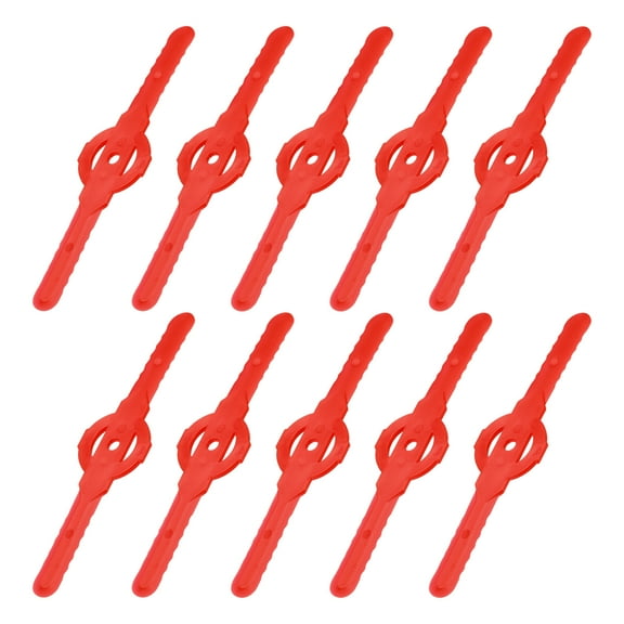 Uxcell String Trimmer Head Blades Replace, 10Pack Plastic Lawn Mower Weed Blades Red