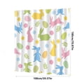 thumbnail image 3 of Wozhuo Easter Shower Curtain Rabbit Egg Pattern Bathroom Decor with 12 Hooks, 3 of 6
