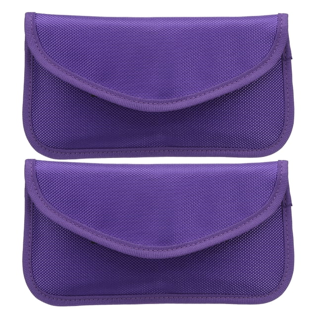 Bolsas Faraday Uxcell, bolsa de llaves bloqueadora de señales, protección contra robo de automóviles, billetera de escudo RFID GPS, color púrpura