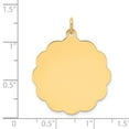 thumbnail image 2 of 14k Yellow Gold .027 Gauge Engravable Scalloped Disc Charm, 2 of 3