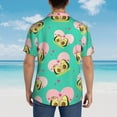 thumbnail image 6 of Balery Avocado Lovers Print Men's Hawaiian Shirts Short Sleeve Beach Shirt Relaxed Fit Vacation Button Down Shirts-Large, 6 of 9
